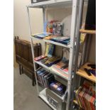 A metal bolt together shelf unit 69cm x 30cm x 158cm A combination Detroit Electronic safe.