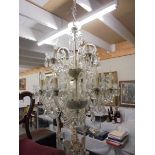 A large glass chandelier, COLLECT ONLY.