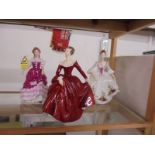 Three Royal Doulton figurines - Sweet Sixteen, Country Rose and Fragrance.