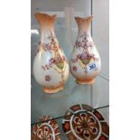 A pair of Crown Devon 'ETNA' vases