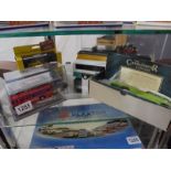 A quantity of boxed die cast including Corgi Original Omnibus, Only Fools & Horses Reliant van etc.,