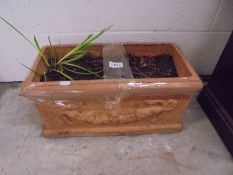 A rectangular terracotta planter, COLLECT ONLY.