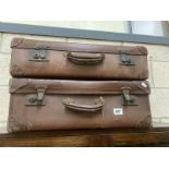 2 early to mid 20c suitcases (COLLECT ONLY)