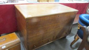 A large oak chest with two drawers, COLLECT ONLY.