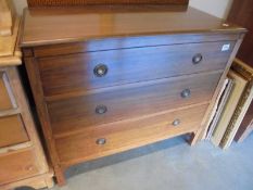 A three drawer mahogany chest, COLLECT ONLY.