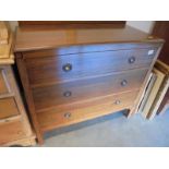 A three drawer mahogany chest, COLLECT ONLY.