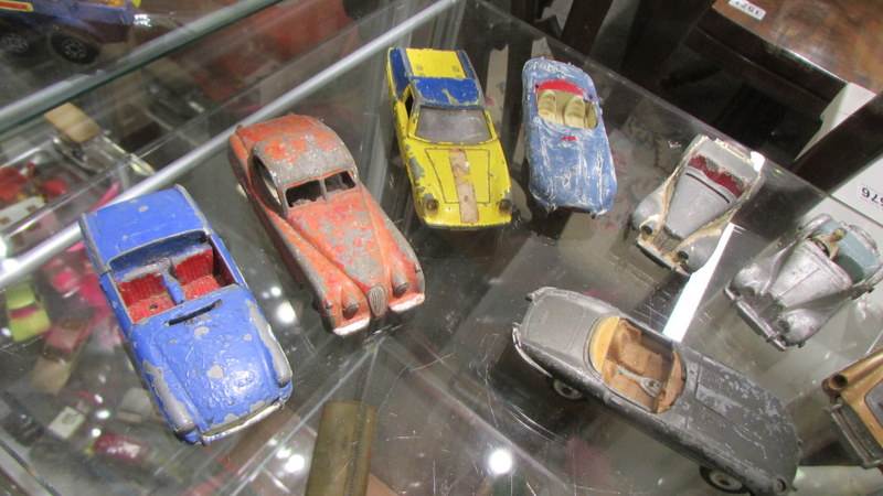 A quantity of play worn 1960's sports cars including Jaguar, MG, Triumph etc., - Image 2 of 3