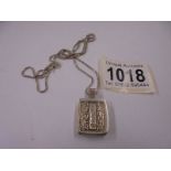 A silver jubilee pendant on silver chain, 20.8 grams.