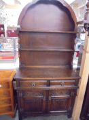 An oak dresser with arched top, COLLECT ONLY.
