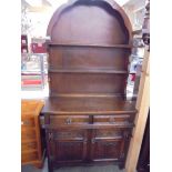 An oak dresser with arched top, COLLECT ONLY.