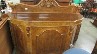 A superb quality Victorian walnut credenza, COLLECT ONLY.