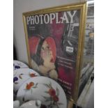 A framed and glazed Photoplay poster. COLLECT ONLY.