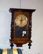 An Edwardian wall clock, COLLECT ONLY