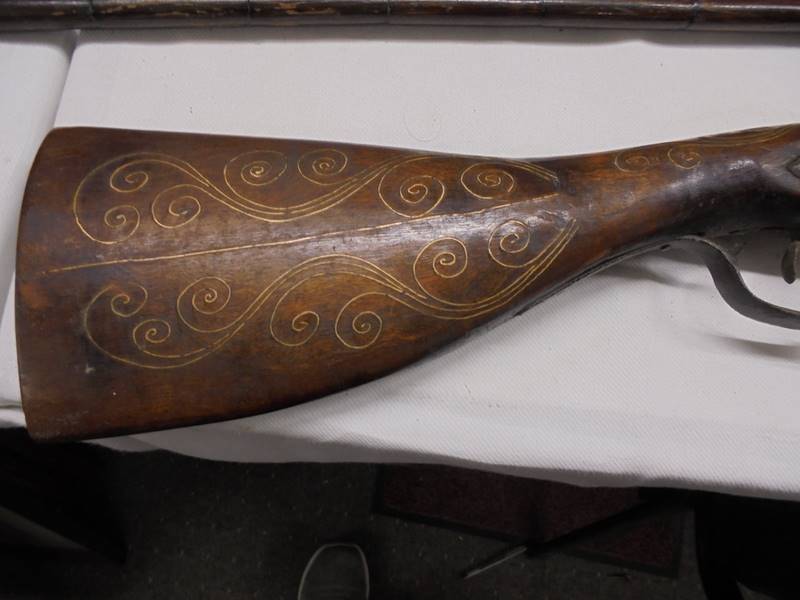 A Blunderbuss with Brass string inlay. - Image 3 of 6