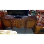 An Edwardian mahogany sideboard with serpentine front, COLLECT ONLY