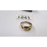 A 9ct gold ring size M, 2.7 grams.