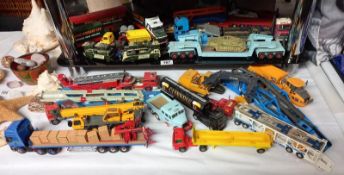 A good selection of unboxed diecast commercial vehicles including Corgi hevy haulage, Oxford