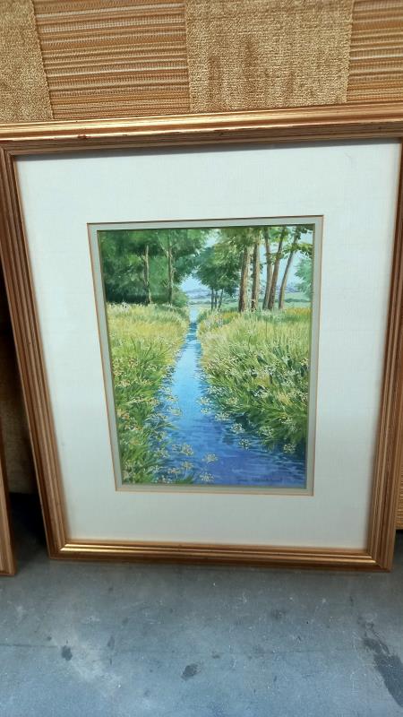 3 gilt framed watercolours by Sue Goodchild - Image 2 of 7