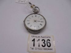 A fob watch stamped J W Benson Ludgate Hill, stamped to His Royal Highness The Prince of Wales,