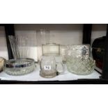 A quantity of glassware including fruit bowls etc.