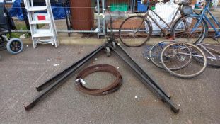 2 caravan 'A' frames with jockey wheels, COLLECT ONLY