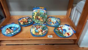 6 Winnie the Pooh Bradez wall plates with inner packing