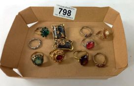 A mixed lot of dress rings