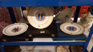 3 boxed Spode Regimental crests collectors plates