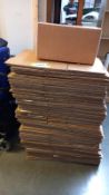 50 used heavy duty cardboard boxes, 49cm x 29cm x 26cm with 10mm wall