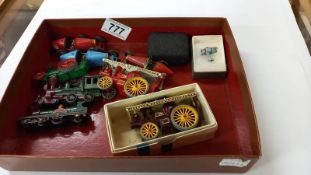 A quantity of Early Lesney Matchbox models of yesteryear including Fowlers, Showmen's engine, Duke