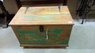 A Victorian pine tool box