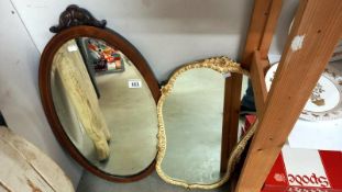 2 ornate wall mirrors