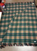 A Scottish tartan woollen blanket by Egar of Edinburgh