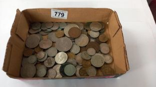 A tray of mixed coins