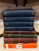 A selection of old books on chemistry & nursing etc.