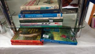 A selection of books on fishing