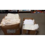 2 boxes of net curtains etc