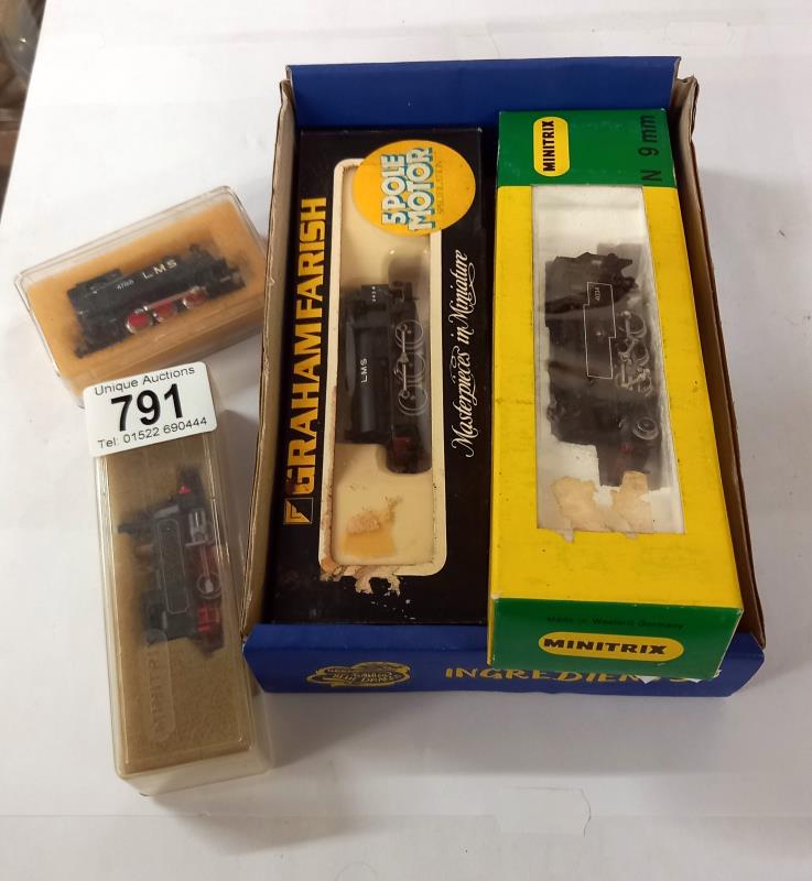 A quantity of boxed Graham Ferish minitrix N gauge locomotives