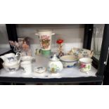 A mixed lot including Wedgwood vase etc.