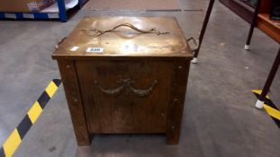 Ab Edwardian brass coal box, COLLECT ONLY