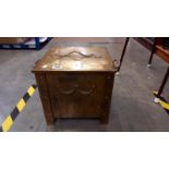 Ab Edwardian brass coal box, COLLECT ONLY