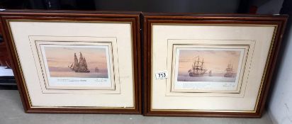 2 limited edition prints of sailing ships