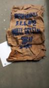 A vintage hessian Bristish sugar sack