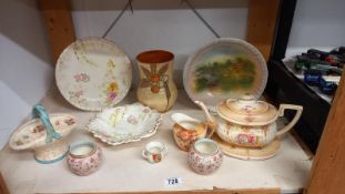 A selection of vintage pottery including Crown Ducal & Crown Devon etc.
