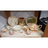 A selection of vintage pottery including Crown Ducal & Crown Devon etc.