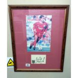 A framed & glazed signed photo of Jamie Redknapp, COLLECT ONLY