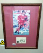 A framed & glazed signed photo of Jamie Redknapp, COLLECT ONLY