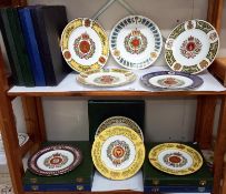 9 Spode military crest collectors plates