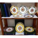 9 Spode military crest collectors plates