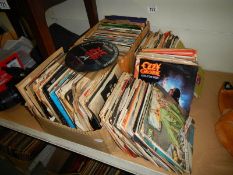 A large quantity of 45 rpm records.